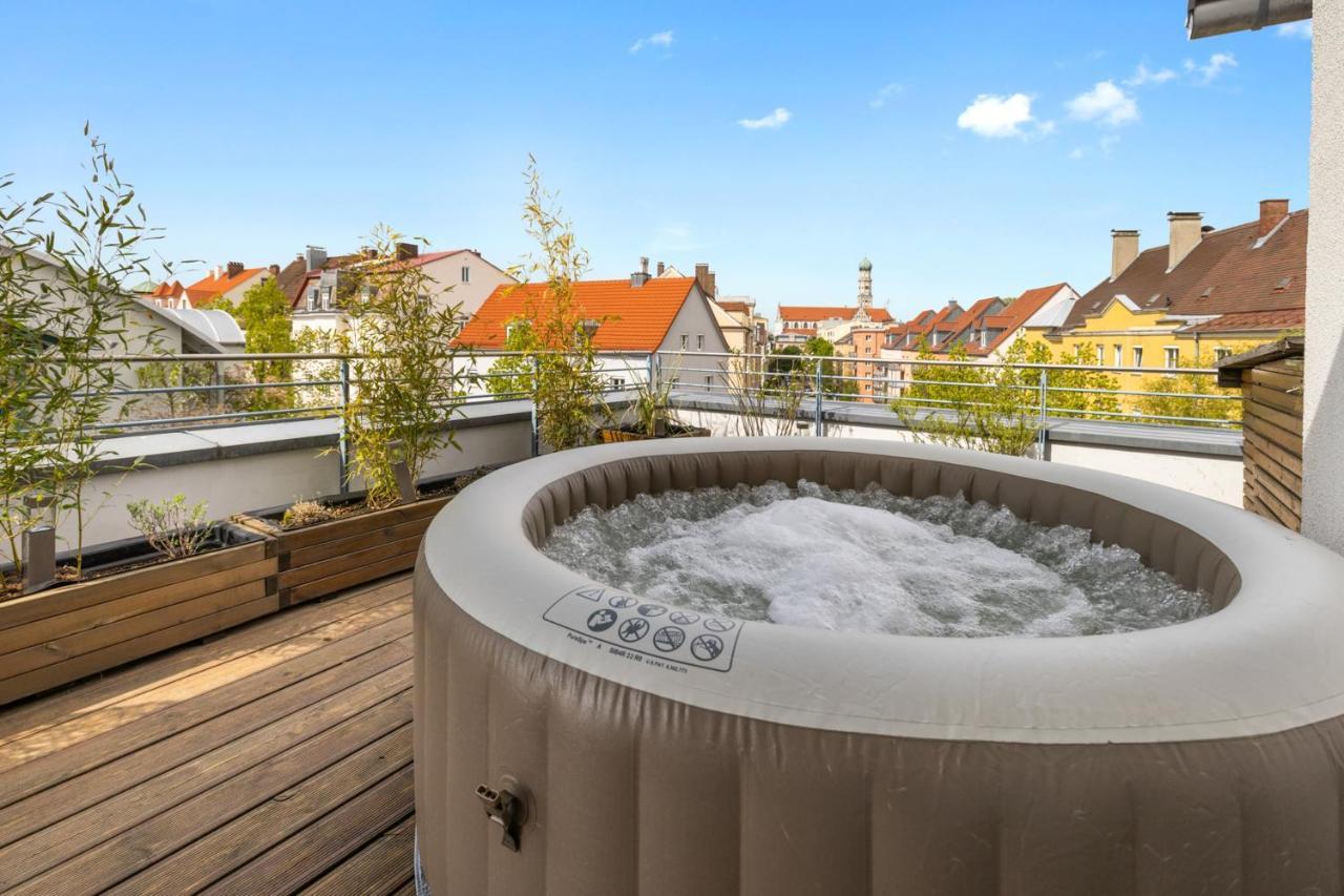 Arbio I Premium Penthouse Apartment Augsburg Ngoại thất bức ảnh