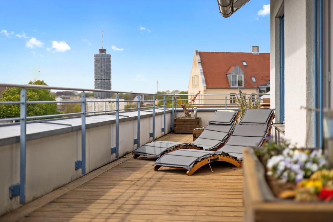 Arbio I Premium Penthouse Apartment Augsburg Ngoại thất bức ảnh