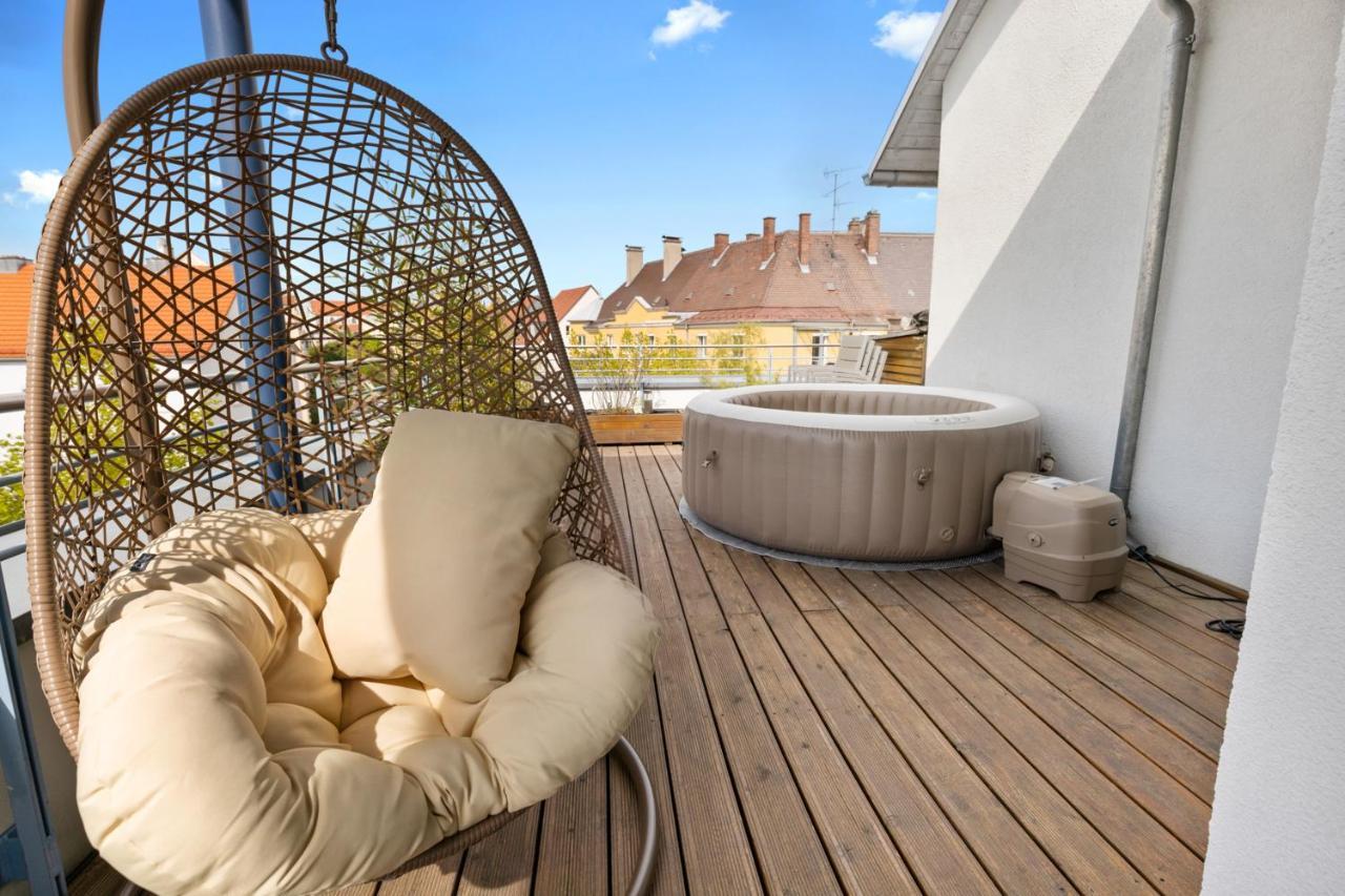 Arbio I Premium Penthouse Apartment Augsburg Ngoại thất bức ảnh
