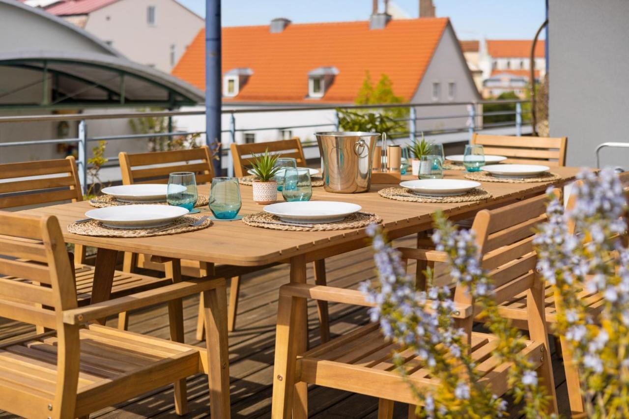 Arbio I Premium Penthouse Apartment Augsburg Ngoại thất bức ảnh